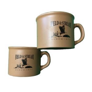Field & Stream Large Ceramic Eagle Mugs (2) Outdoors Adventures or Coffee/Chili